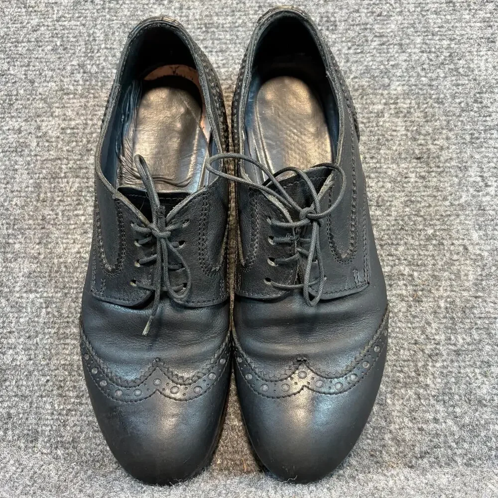 MOMA Black Leather Wingtip Brogue Lace Up Oxford Dress Shoes Mens Size 7